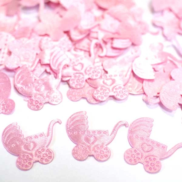 Конфетти атласное Коляска розовая 100 шт