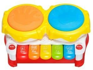 Развивающая игрушка "Первые уроки музыки" с барабаном, пианино, 3