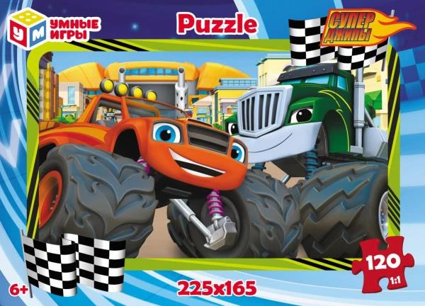 Пазлы. Суперджипы. 120 деталей. 180х130х25мм. Умные игры Пазлы. Суперджипы. 120 деталей. 180х130х25мм. Умные игры