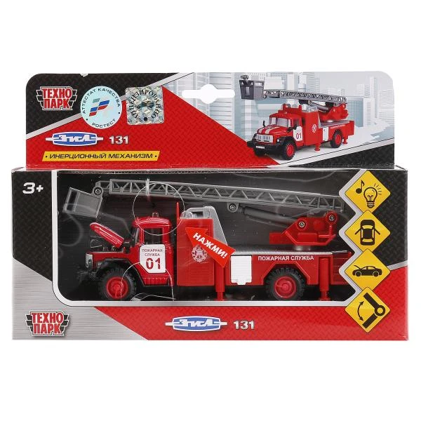 Машина металл свет-звук зил 131 АВАРИЙНАЯ, 14 см, двери, капот, инерция,