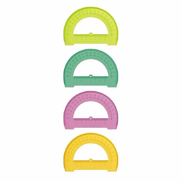 Транспортир 12см,прозрачный,флюор,пластик,ТР-31 штр.  4620000633037