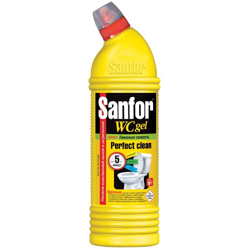 Средство для туалета Sanfor WC "Lemon Fresh", гель, 1л 1954