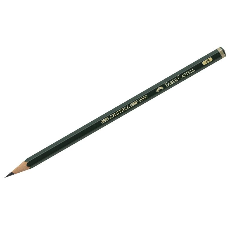 Карандаш ч/г Faber-Castell "Castell 9000" 4B, заточен. Карандаш ч/г Faber-Castell "Castell 9000" 4B, заточен.