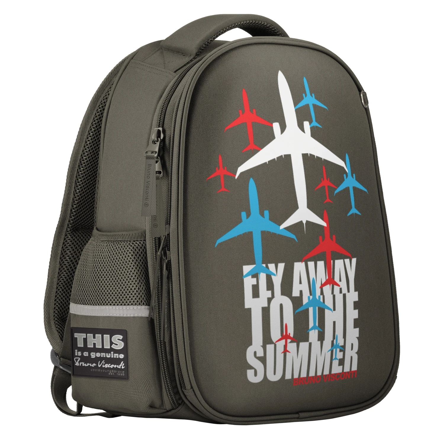 РЮКЗАК-КАПСУЛА ТЕМНО-СЕРЫЙ С ЭРГОНОМИЧНОЙ СПИНКОЙ "FLY AWAY COLOR"