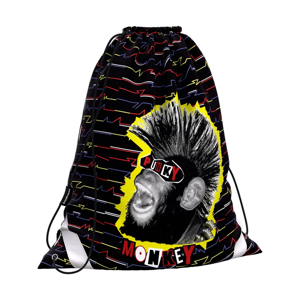 Мешок для обуви ErichKrause® 365x440мм Punky Monkey Мешок для обуви ErichKrause® 365x440мм Punky Monkey