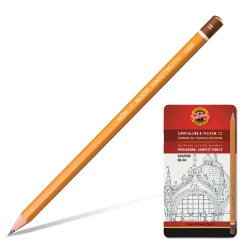 Карандаши чернографитные KOH-I-NOOR, НАБОР 12 шт.,"Graphic", 5В-5H, Карандаши чернографитные KOH-I-NOOR, НАБОР 12 шт.,"Graphic", 5В-5H,