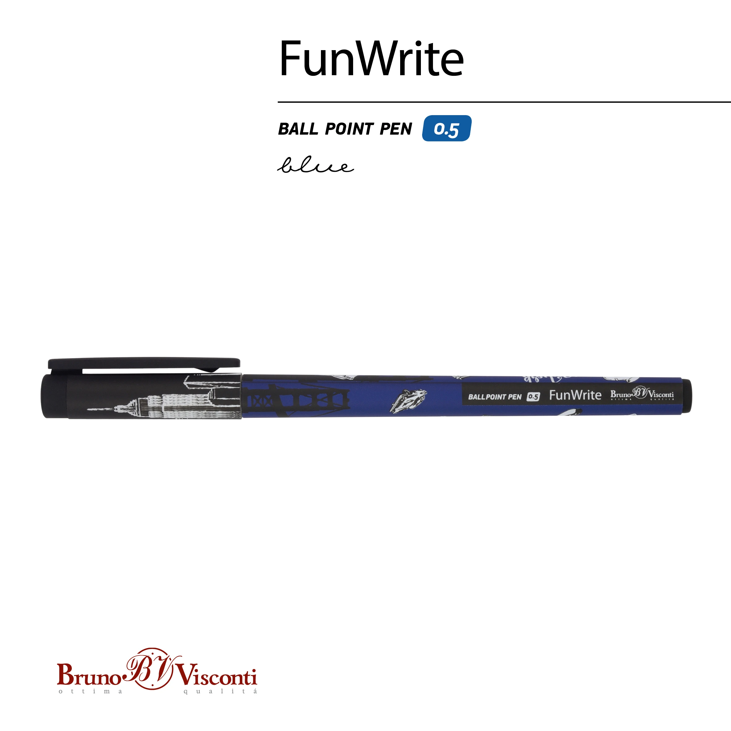 РУЧКА "FunWrite. Романтическое путешествие. Нью-Йорк" ШАРИКОВАЯ 0.5 РУЧКА "FunWrite. Романтическое путешествие. Нью-Йорк" ШАРИКОВАЯ 0.5