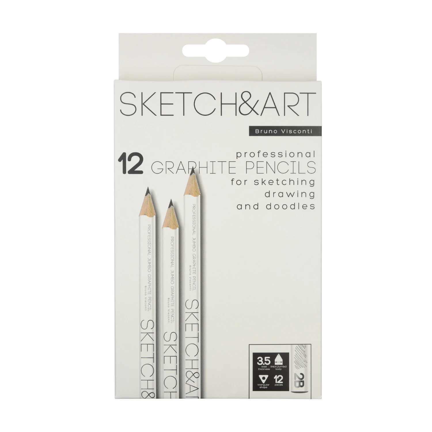 КАРАНДАШ ЧЕРНОГРАФИТОВЫЙ "Sketch&Art. Jumbo" 2В, 3,5 MM КАРАНДАШ ЧЕРНОГРАФИТОВЫЙ "Sketch&Art. Jumbo" 2В, 3,5 MM