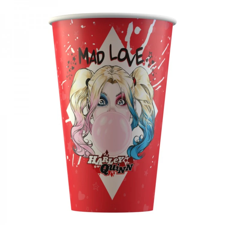 Batman. Набор бумажных стаканов DC Comics Harley Quinn-1, 6 шт*330 мл