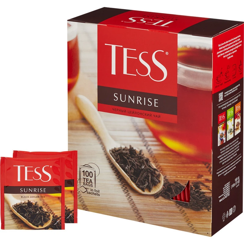 Чай TESS Санрайз черный 100 пак/уп Чай TESS Санрайз черный 100 пак/уп