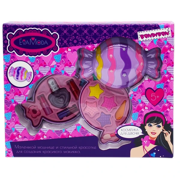 Набор детской декоративной косметики Bondibon Eva Moda, BOX 26,8x21,3x5,8 см;