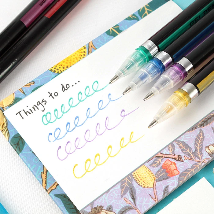 Набор ручек гелевых 10цв. "Darvish" с блёстками упаковка на кнопке