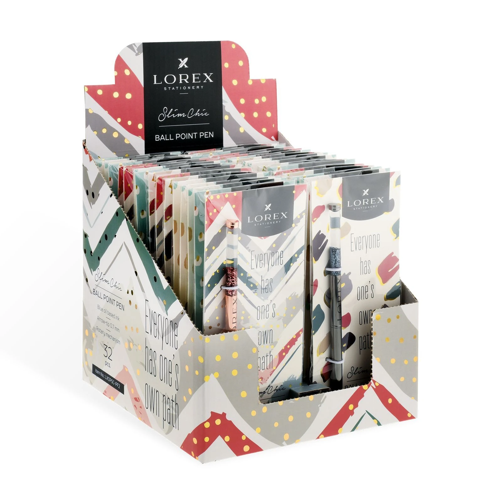 Ручка шариковая, автоматическая LOREX PASTEL FAUVISM Slim Chic ассорти 0,7 мм.