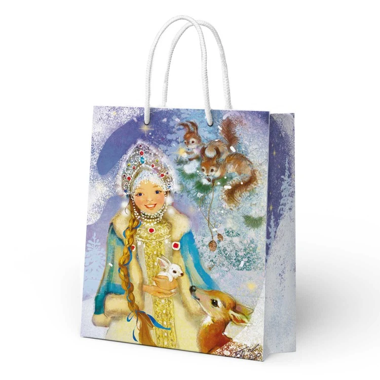 Пакет подарочный "Снегурочка", 250*350*100 мм. Пакет подарочный "Снегурочка", 250*350*100 мм.