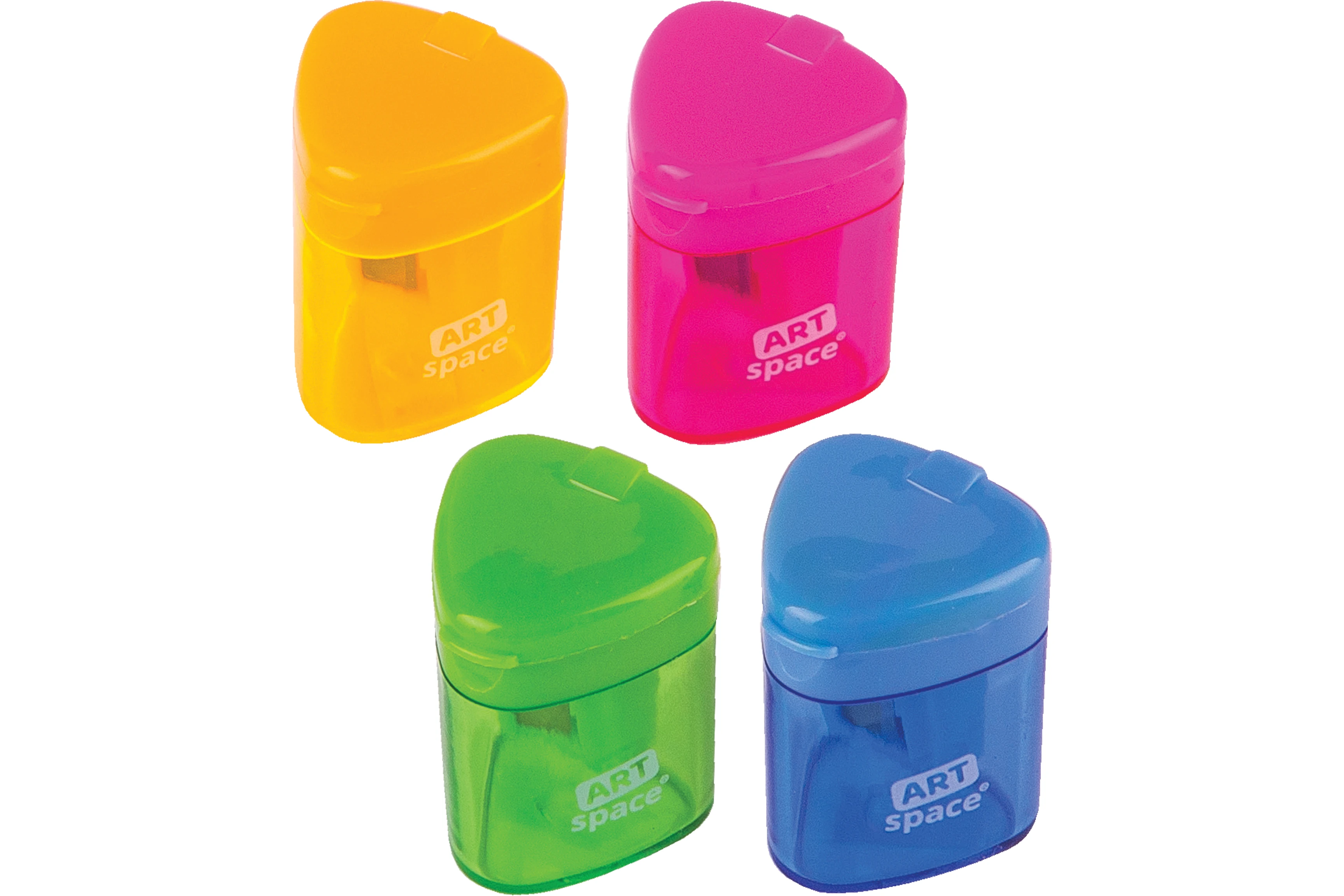 Точилка пластиковая ArtSpace, 1 отверстие, контейнер, с крышкой, ассорти Точилка пластиковая ArtSpace, 1 отверстие, контейнер, с крышкой, ассорти
