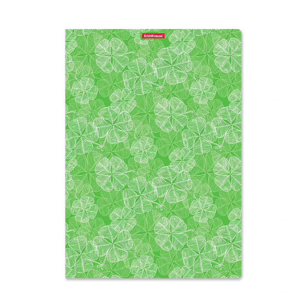 Тетрадь общая ученическая с пластиковой обложкой на скобе Erich Krause Clover, Тетрадь общая ученическая с пластиковой обложкой на скобе Erich Krause Clover,
