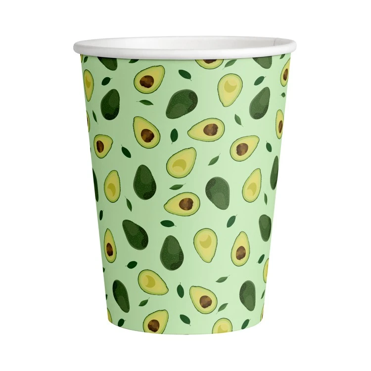 Набор бумажных стаканов Авокадо-2, 6 штук*250 мл