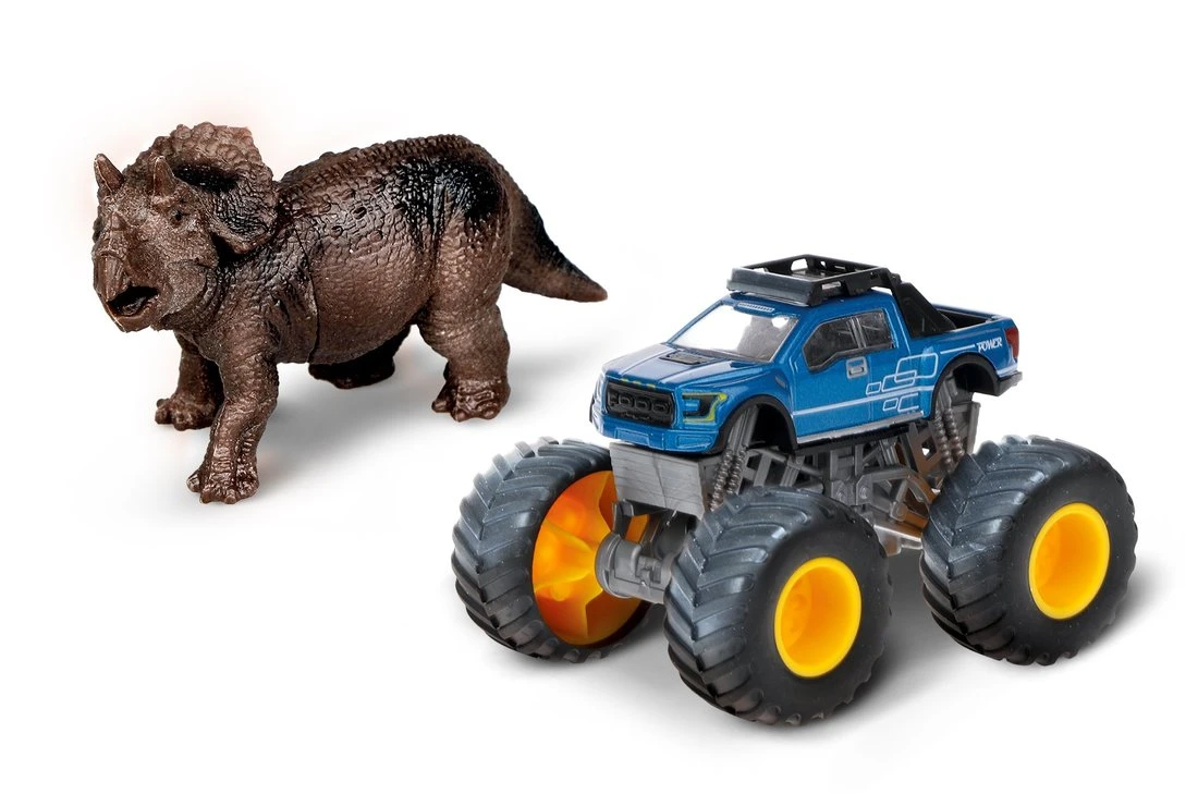 Монстр трак Мир динозавров, мет.машина, фигурка трицератопс Монстр трак Мир динозавров, мет.машина, фигурка трицератопс