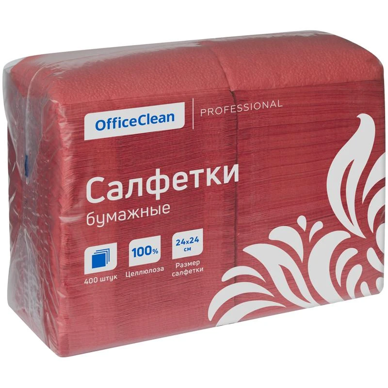 Салфетки бумажные OfficeClean "Profi Pack", 1 слойн., 24*24см, Салфетки бумажные OfficeClean "Profi Pack", 1 слойн., 24*24см,