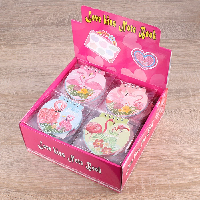 Блокнот A7 40л "Flamingo" на спирали