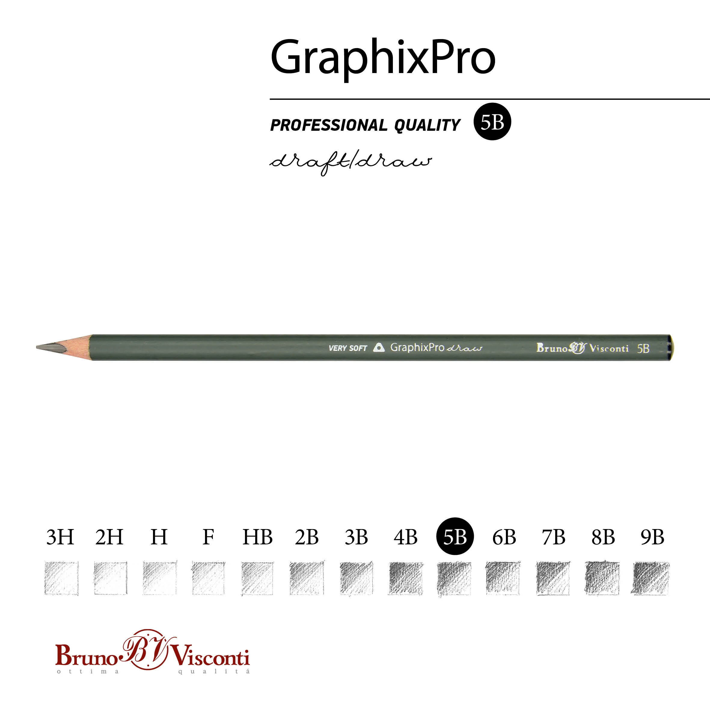 КАРАНДАШ ЧЕРНОГРАФИТОВЫЙ "GraphixPro" 5B КАРАНДАШ ЧЕРНОГРАФИТОВЫЙ "GraphixPro" 5B