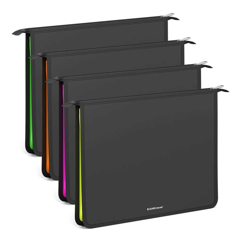 Папка для тетрадей на верхней молнии пластиковая Erich Krause® Matt Accent, A4, Папка для тетрадей на верхней молнии пластиковая Erich Krause® Matt Accent, A4,