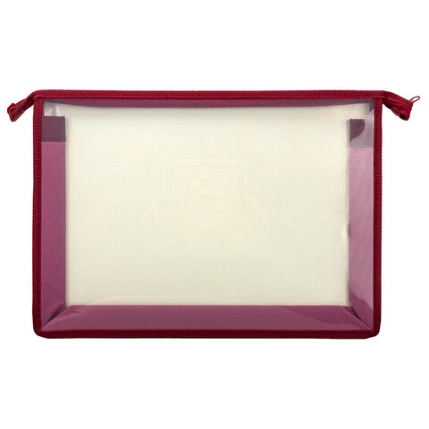 Папка для тетрадей ПИФАГОР А4, 1 отделение, картон/пластик, на молнии,