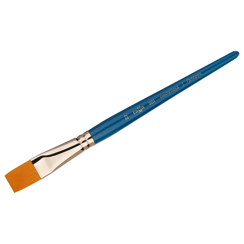 Кисть художественная, синтетика, Гамма "Галерея", плоская, короткая Кисть художественная, синтетика, Гамма "Галерея", плоская, короткая