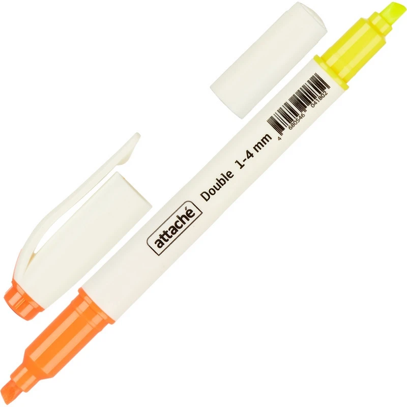 Маркер выделитель текста Attache Double 1-4 мм желт/оранжевый Маркер выделитель текста Attache Double 1-4 мм желт/оранжевый
