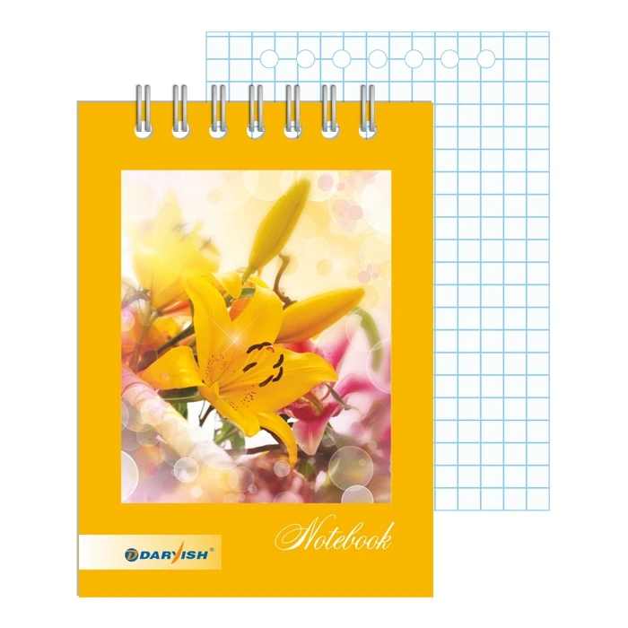 Блокнот 7*10см 60л "Цветы" на гребне плотность 55гр/м2