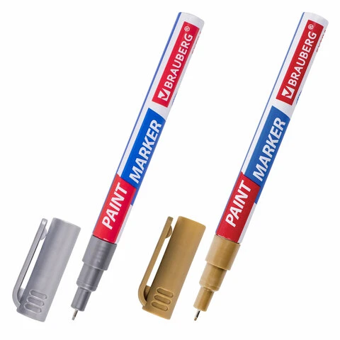 Маркер-краска лаковый EXTRA (paint marker) 1 мм, НАБОР 2 цвета,