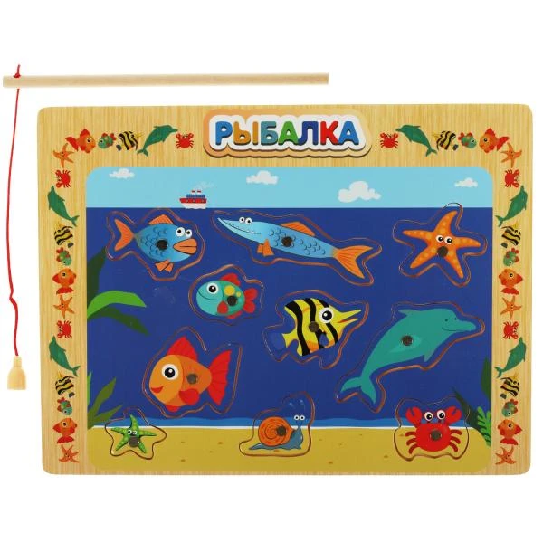 Игра "ловим" СИНИЙ ТРАКТОР 30*22,5 см, термопленка Буратино