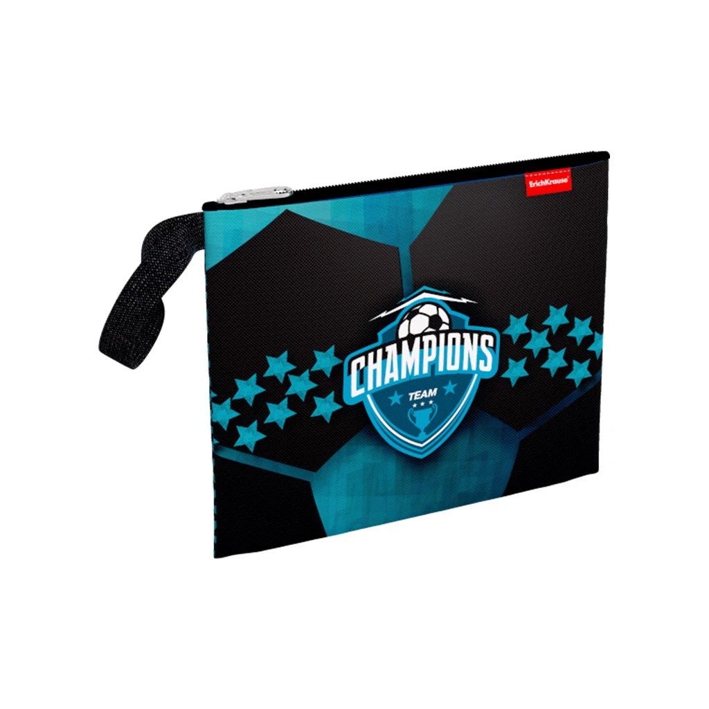 Папка текстильная на молнии ErichKrause® Champions, A5+ Папка текстильная на молнии ErichKrause® Champions, A5+