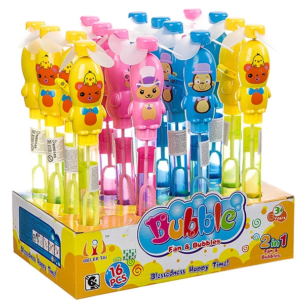 Набор мыльных пузырей, 2в1 вентилятор-игрушка D/B 16 шт. по 35 мл, ВОХ