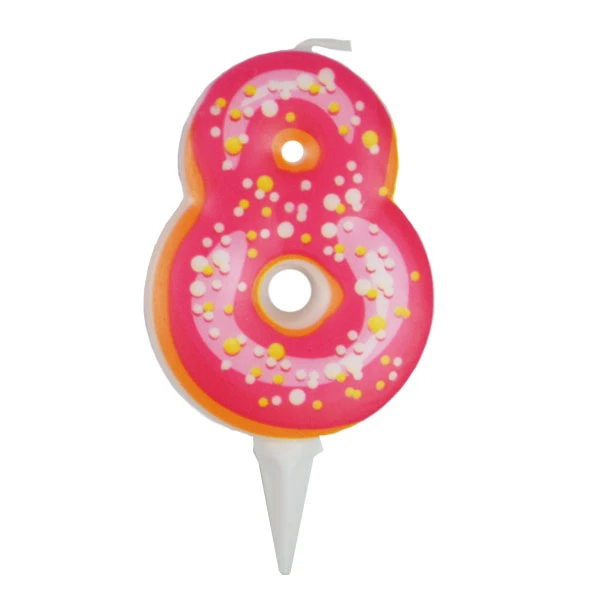 Свеча Цифра 8 Пончик 6см Свеча Цифра 8 Пончик 6см