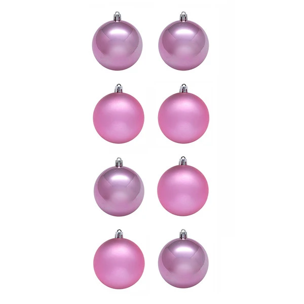 Новогодний шар блест./матовый 7см 8шт ПВХ 1 цвет Новогодний шар блест./матовый 7см 8шт ПВХ 1 цвет