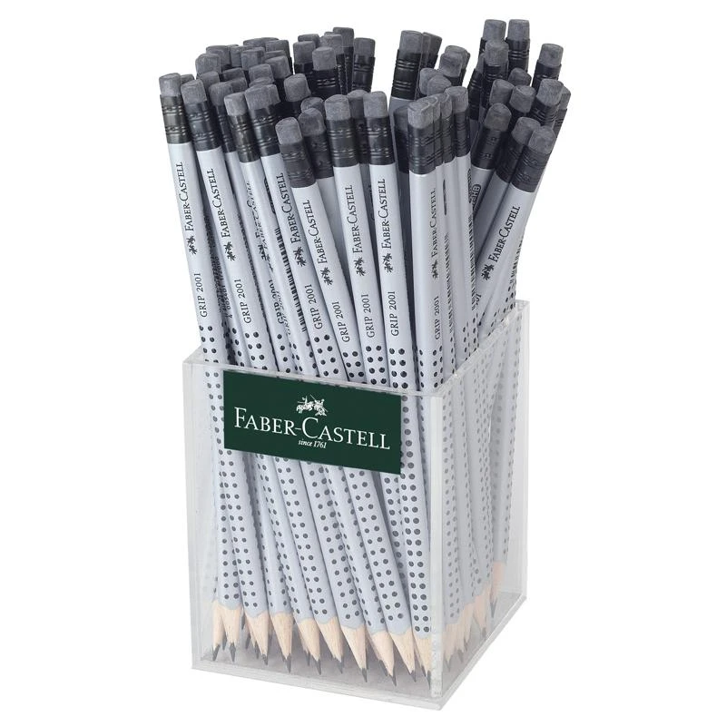 Карандаш ч/г Faber-Castell "Grip 2001" HB, трехгран., заточен., Карандаш ч/г Faber-Castell "Grip 2001" HB, трехгран., заточен.,