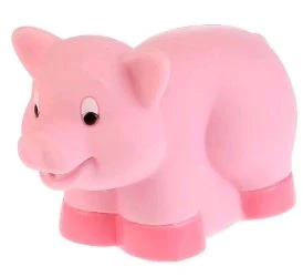 Игрушка для ванны свинка сетка, хенгтег КАПИТОШКА