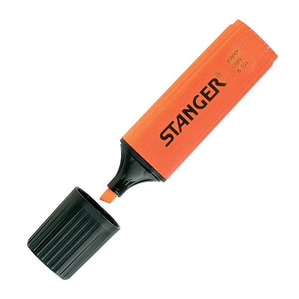 Маркер текстов. STANGER PAPER & FAX 1-5 мм оранж. скошенный: 180002000 штр.: