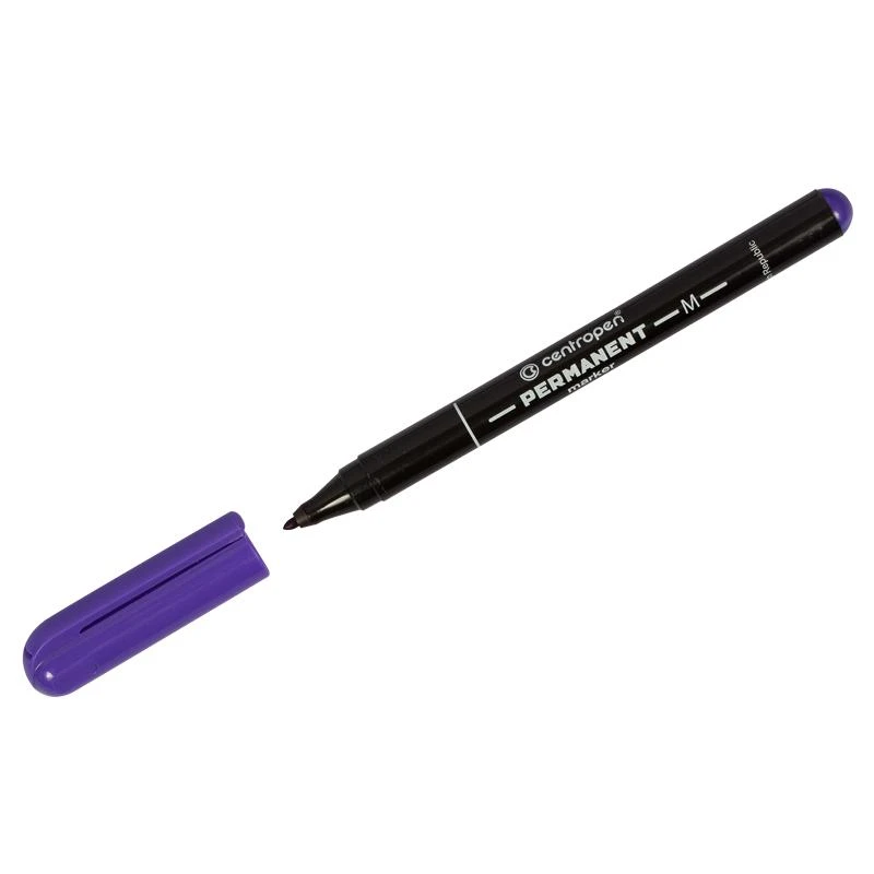 Маркер перманентный Centropen "2846" фиолетовый, пулевидный, 1мм 6 Маркер перманентный Centropen "2846" фиолетовый, пулевидный, 1мм 6