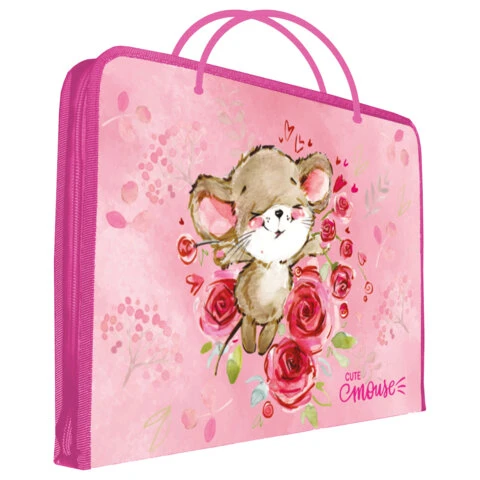 Папка для труда на молнии с ручками ПИФАГОР А4, 1 отделение, пластик,