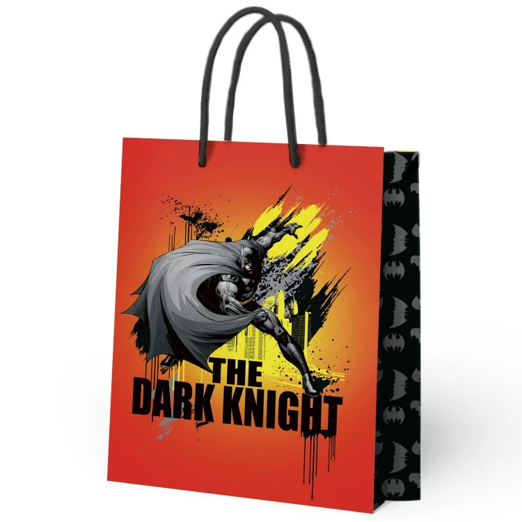 Batman. Пакет подарочный большой (оранжевый), 335*406*155 мм.