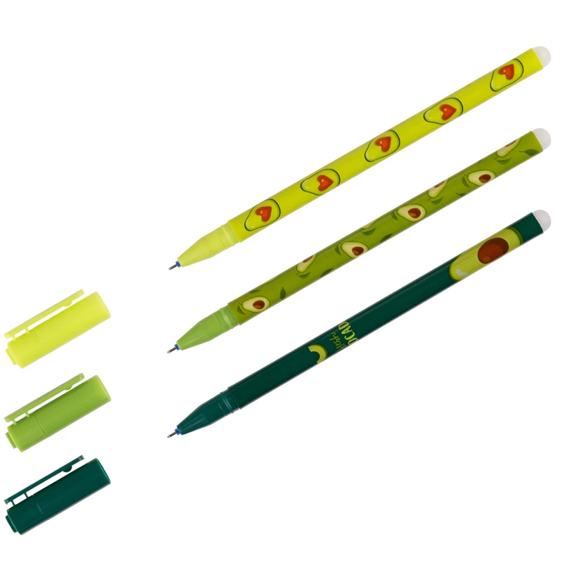 Ручка гелевая стираемая MESHU "Avocado", синяя, 0,5мм, корпус ассорти