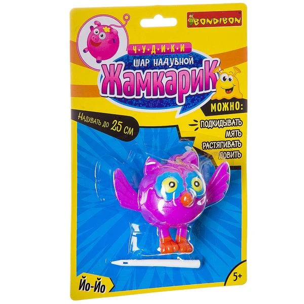 Чудики Bondibon Шар надувной «ЖАМКАРИК» сова, BLISTER CARD 15,2х5х22,9 см Чудики Bondibon Шар надувной «ЖАМКАРИК» сова, BLISTER CARD 15,2х5х22,9 см