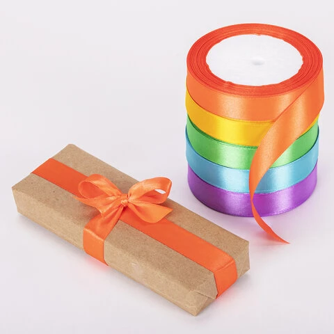 Лента атласная ширина 20 мм, набор 5 цветов по 23 м, BRAUBERG, 591504 Лента атласная ширина 20 мм, набор 5 цветов по 23 м, BRAUBERG, 591504