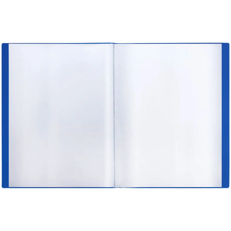 Папка с 30 вкладышами СТАММ, 17мм, 400мкм, синяя Папка с 30 вкладышами СТАММ, 17мм, 400мкм, синяя