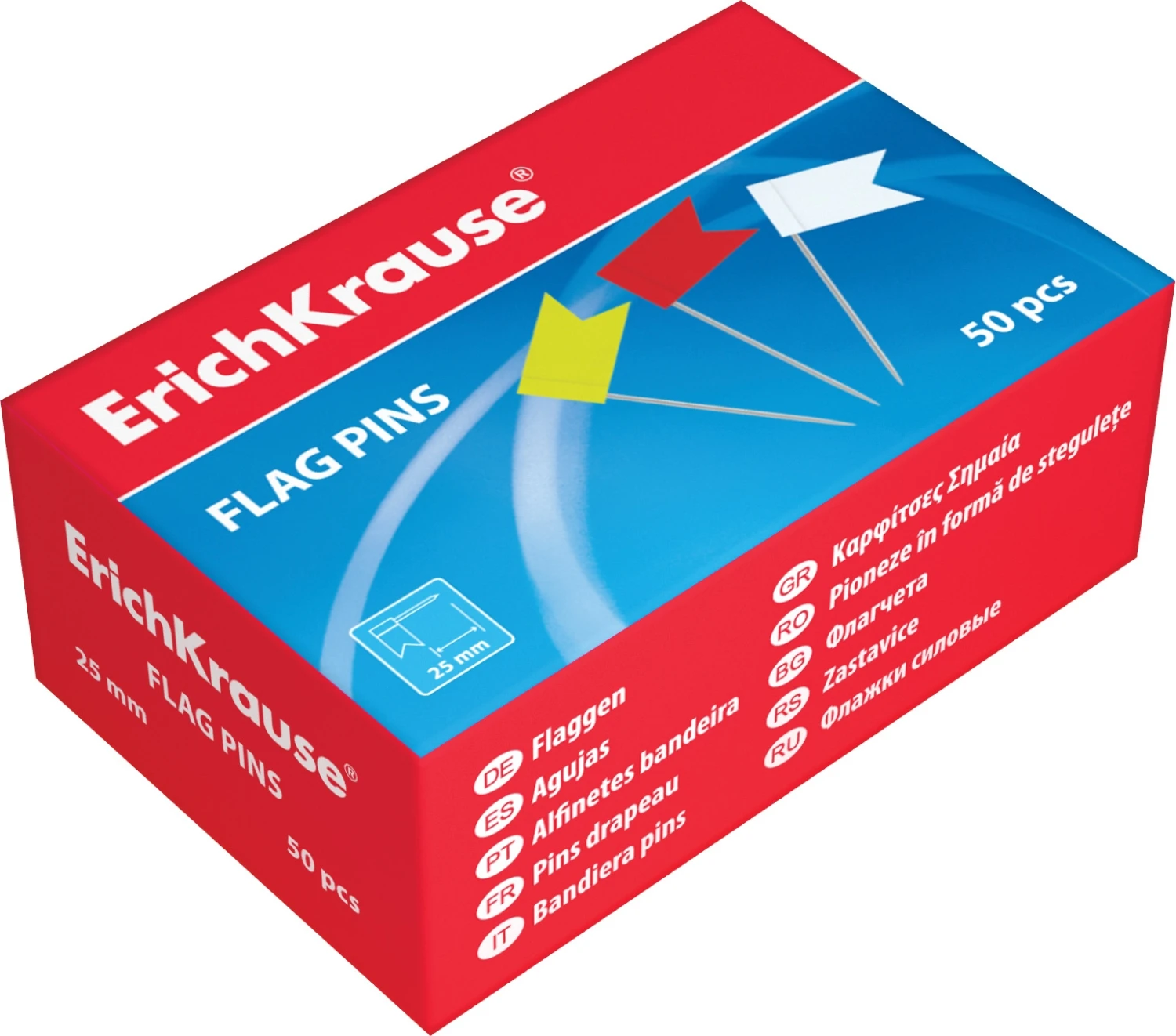 Флажки Erich Krause® цветные (коробка 50 шт.)
