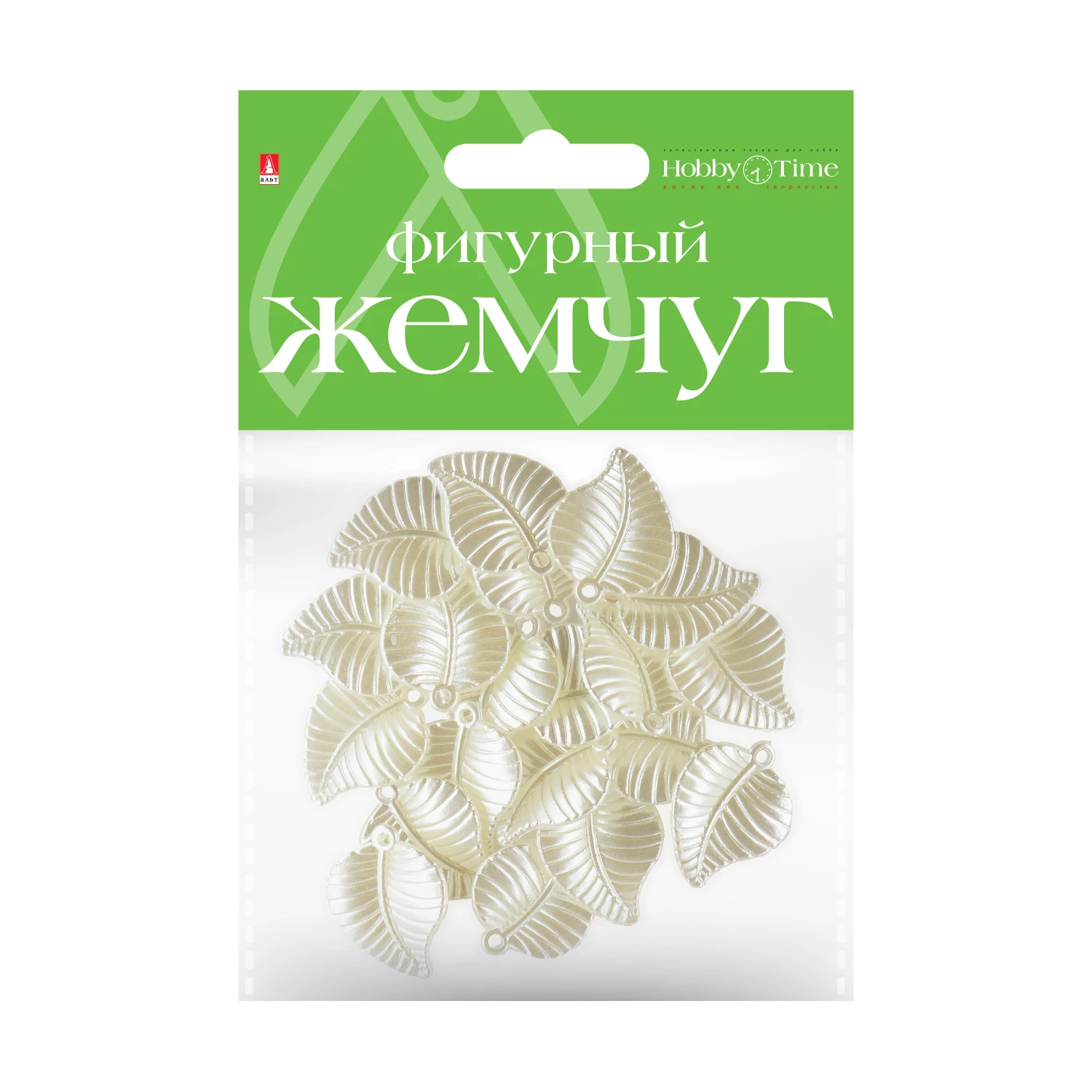 БУСИНЫ ФИГУРНЫЕ ПОД ЖЕМЧУГ "ЛИСТОЧКИ", 22 ММ БУСИНЫ ФИГУРНЫЕ ПОД ЖЕМЧУГ "ЛИСТОЧКИ", 22 ММ