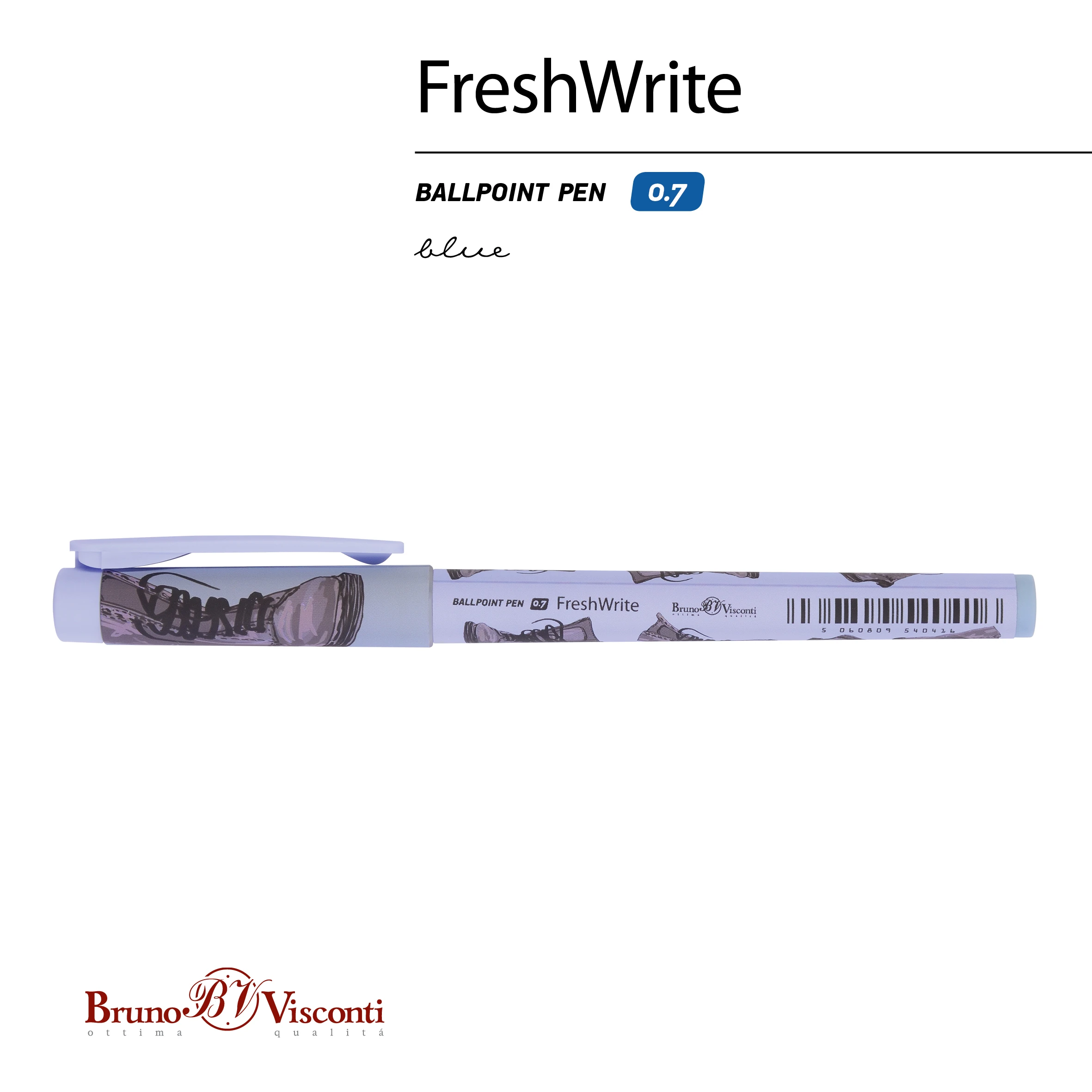 РУЧКА "FreshWrite. Boots. Синие ботинки", ШАРИКОВАЯ 0.7 ММ, СИНЯЯ РУЧКА "FreshWrite. Boots. Синие ботинки", ШАРИКОВАЯ 0.7 ММ, СИНЯЯ