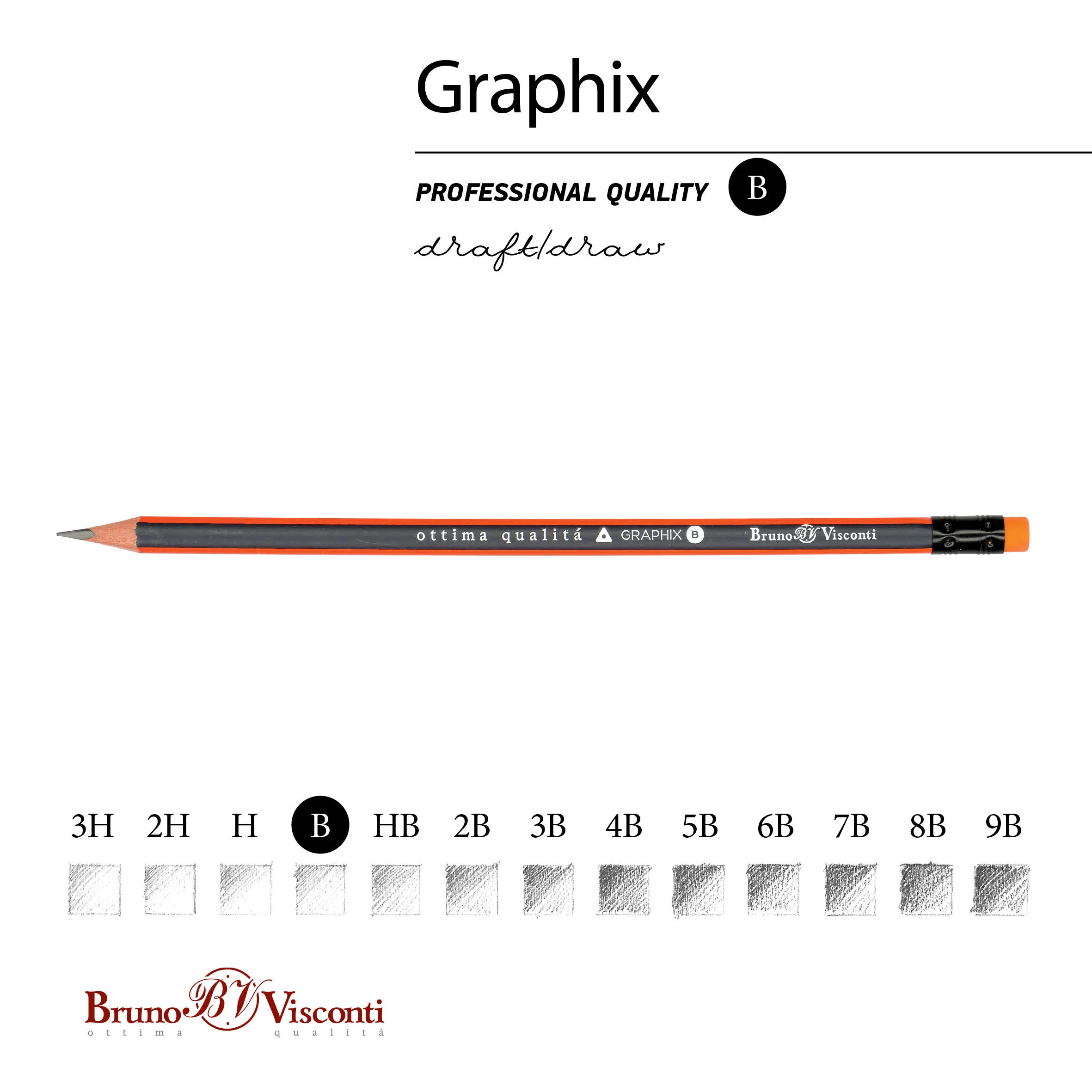 КАРАНДАШ ЧЕРНОГРАФИТОВЫЙ С ЛАСТИКОМ "Graphix" В КАРАНДАШ ЧЕРНОГРАФИТОВЫЙ С ЛАСТИКОМ "Graphix" В